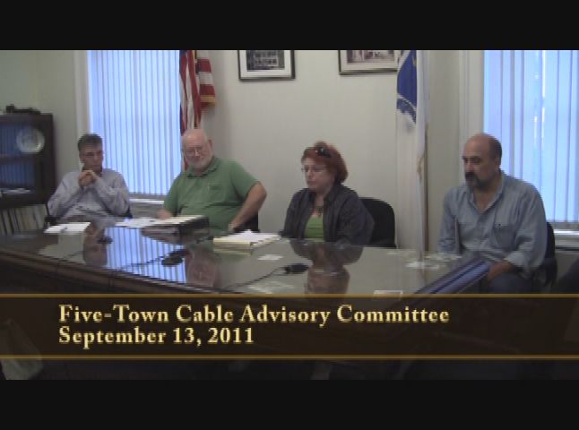 Thumbnail image for Five-Town Cable Advisory Committee Meeting, September 13, 2011.