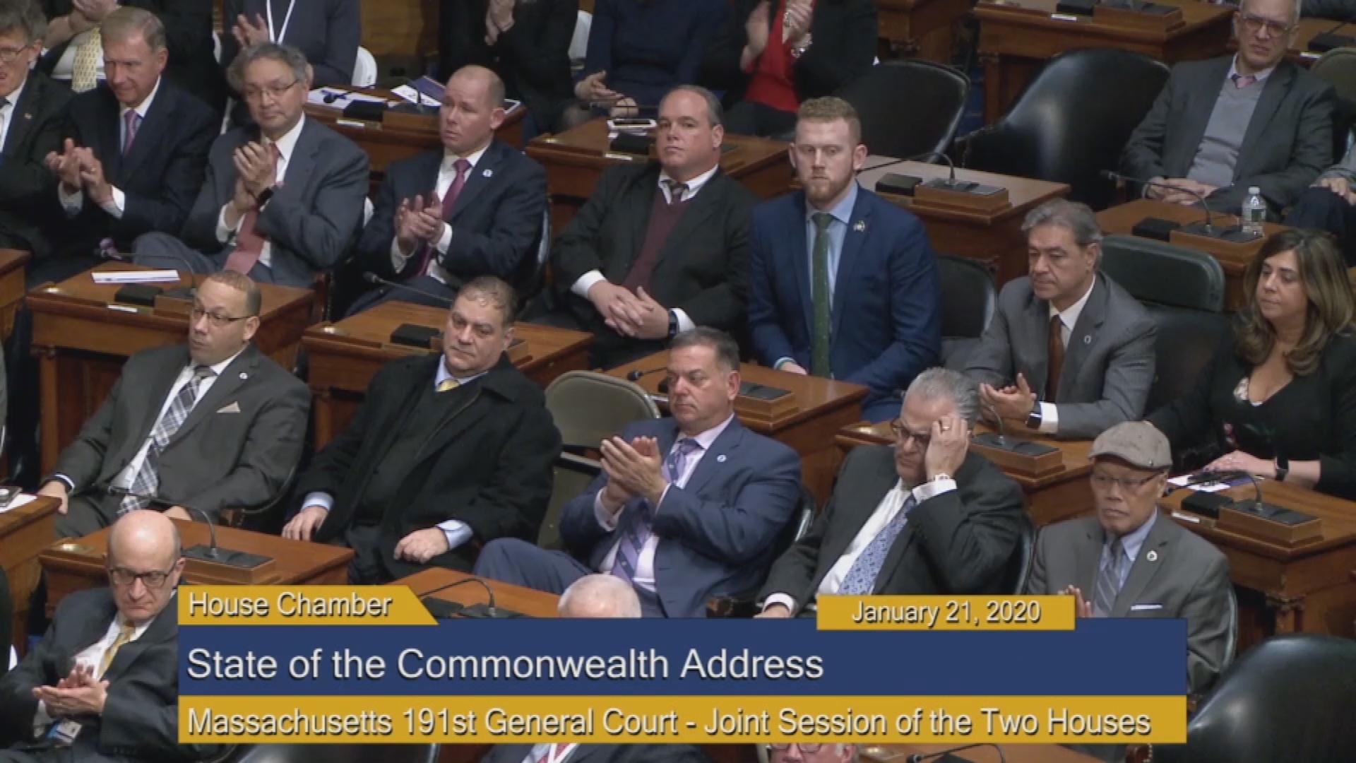 Thumbnail image for Commonwealth of Massachusetts State House.  191st General Court Joint Session, 2020 State of the Commonwealth Address, January 21, 2020.