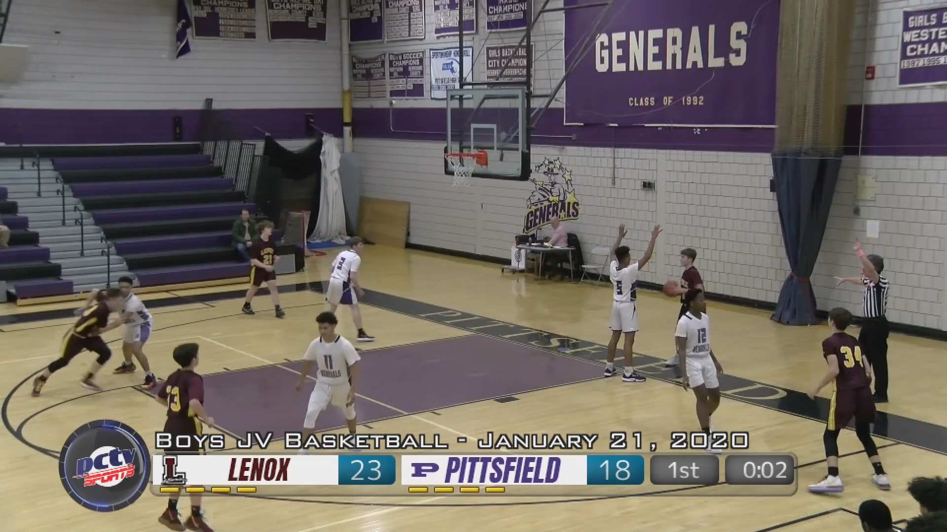 Thumbnail image for Sports Weekly presents "Pittsfield Sports.  Boys Basketball, Junior Varsity, Lenox Memorial Middle & High School at Pittsfield High School, January 21, 2020."