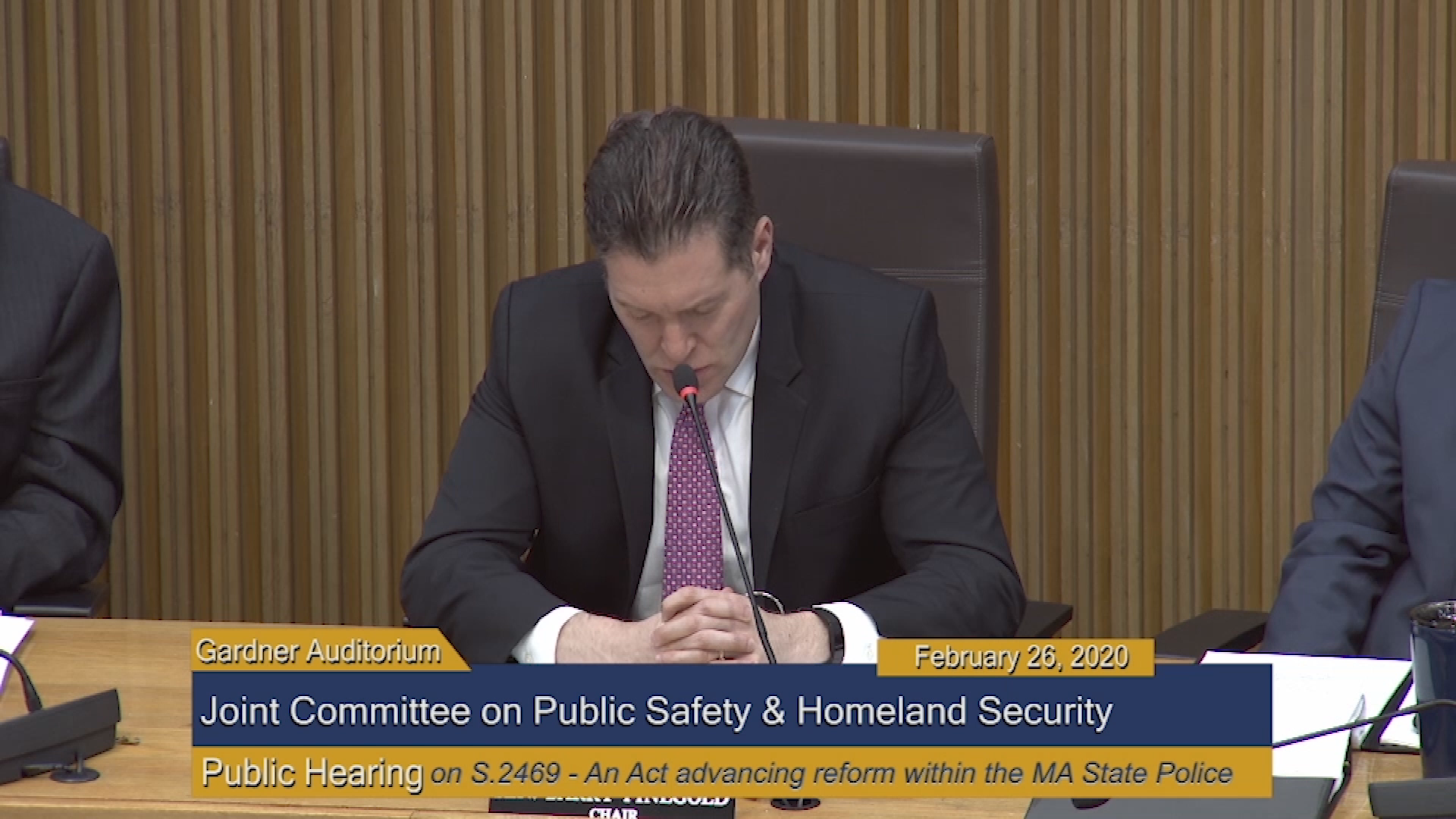 Thumbnail image for Commonwealth of Massachusetts State House.  Joint Committee on Public Safety and Homeland Security, February 26, 2020.