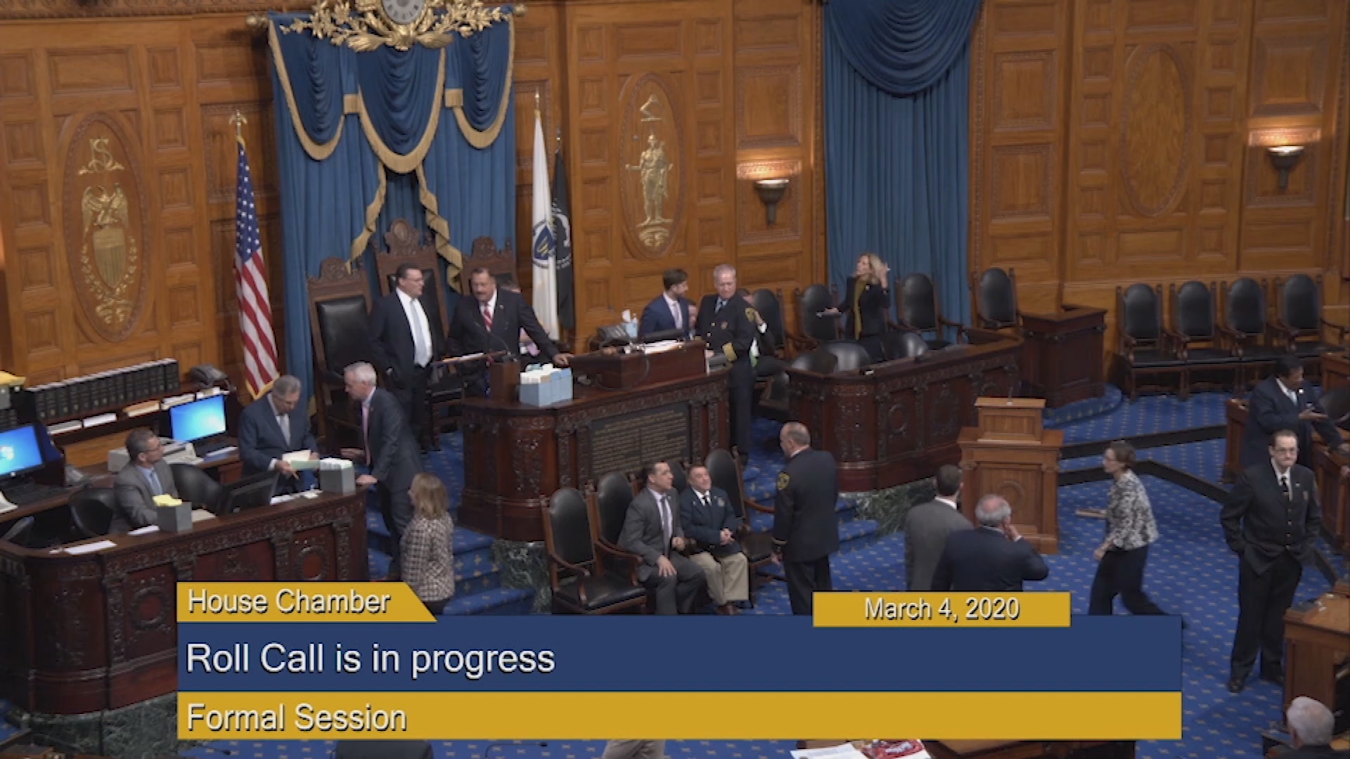 Thumbnail image for Commonwealth of Massachusetts State House.  House of Representatives, Formal Session, legislation on H.4508, An Act relative to transportation finance, March 4, 2020.