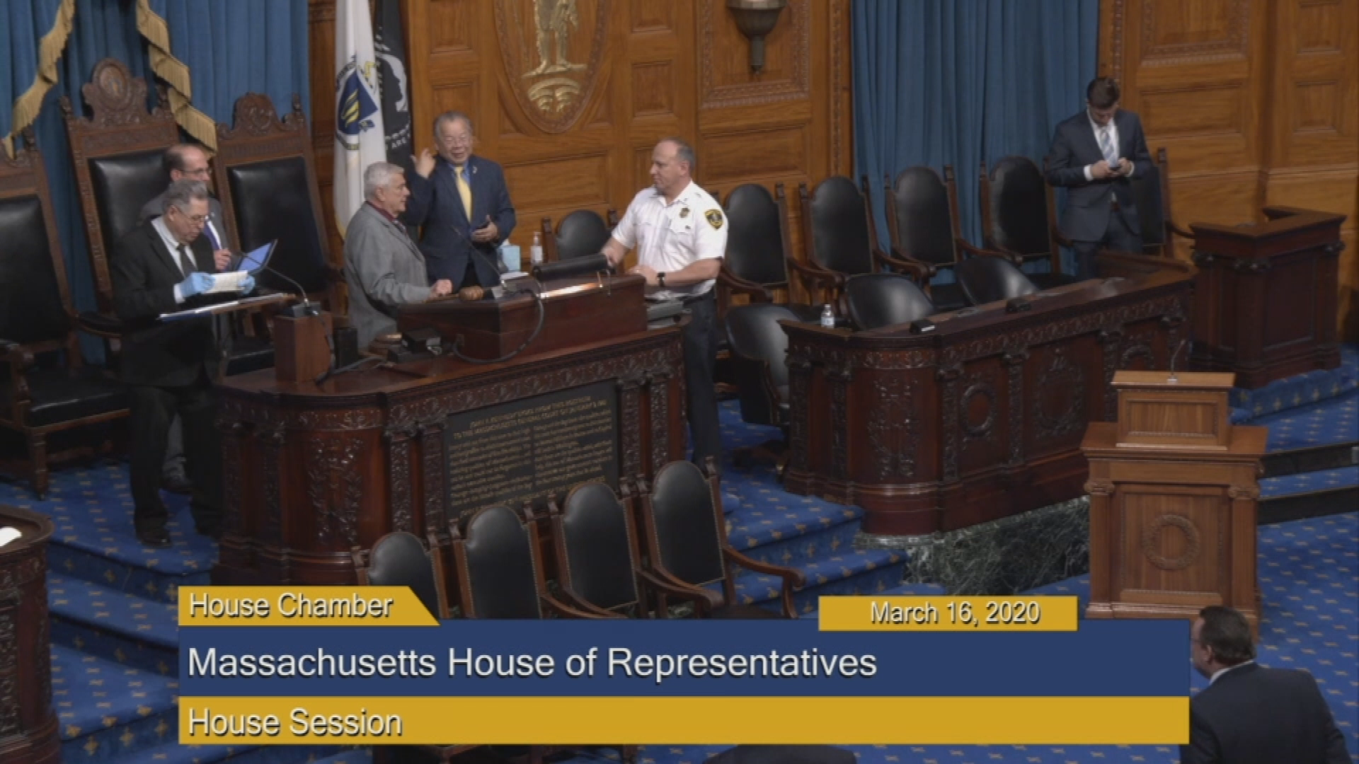 Thumbnail image for Commonwealth of Massachusetts State House.  House of Representatives, Informal Session, March 16, 2020.