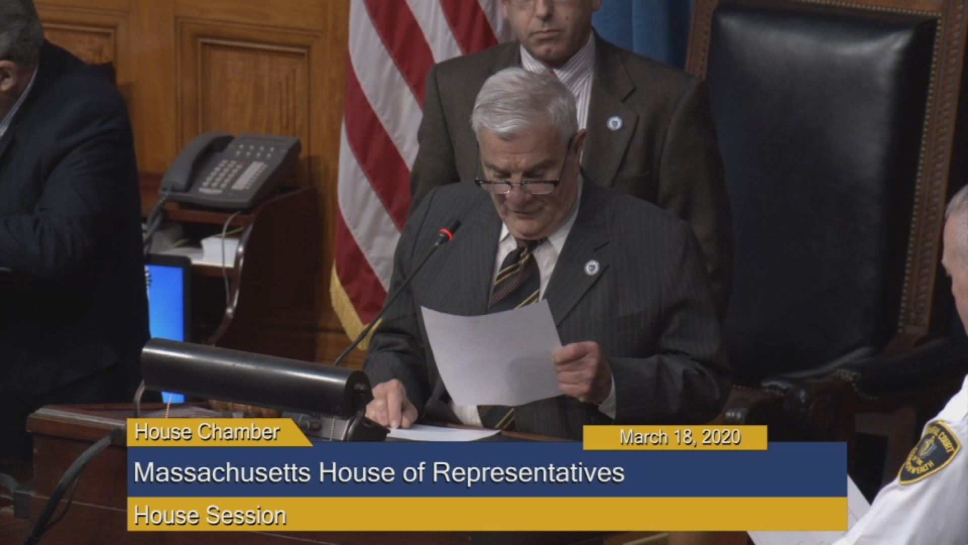 Thumbnail image for Commonwealth of Massachusetts State House.  House of Representatives, Informal Session, March 18, 2020.