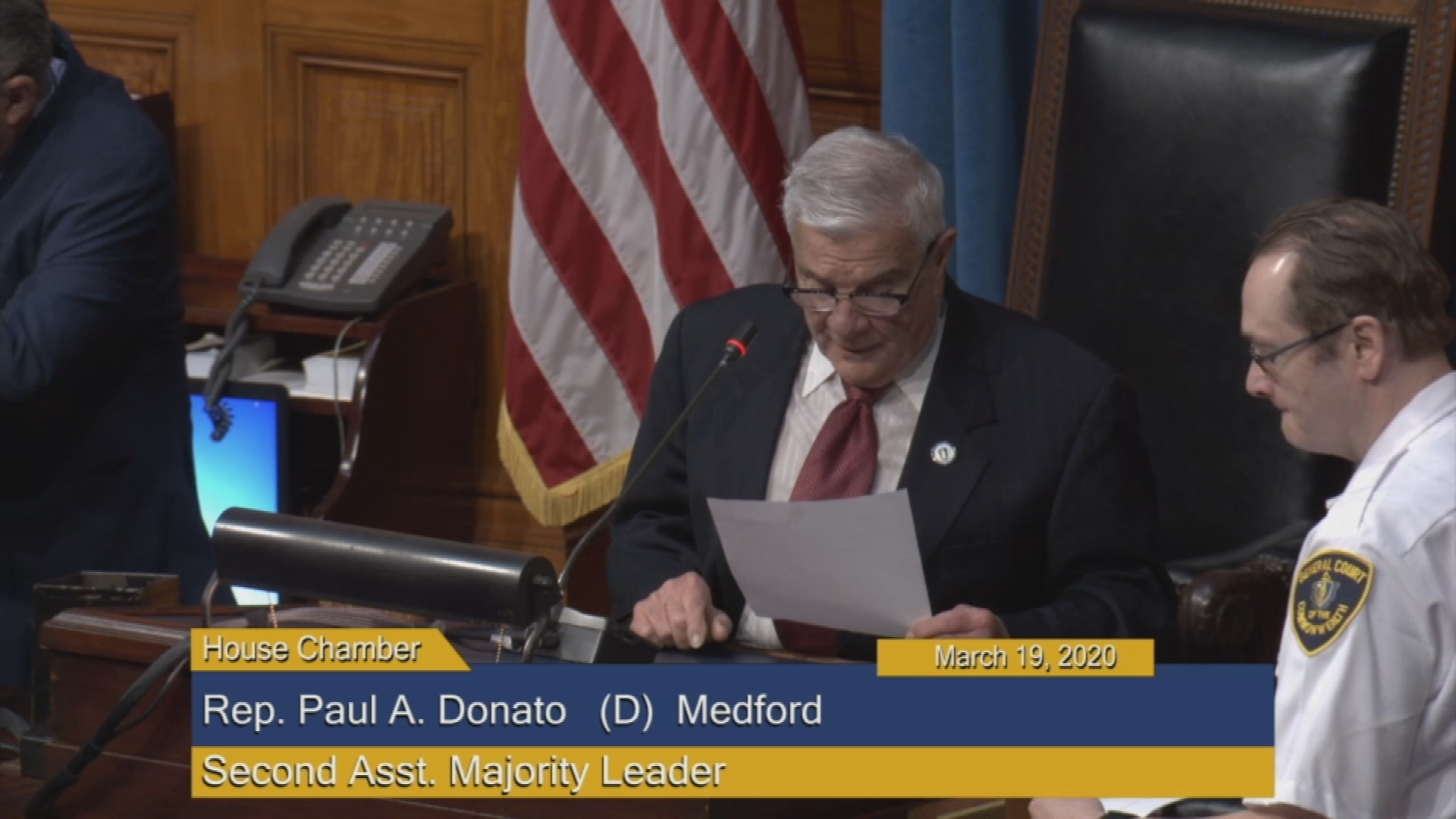 Thumbnail image for Commonwealth of Massachusetts State House.  House of Representatives, Informal Session, March 19, 2020.