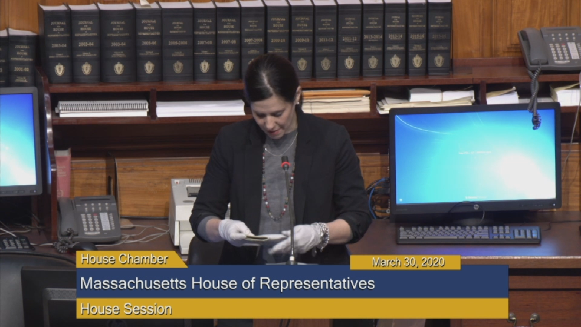 Thumbnail image for Commonwealth of Massachusetts State House.  House of Representatives, Informal Session, March 30, 2020.