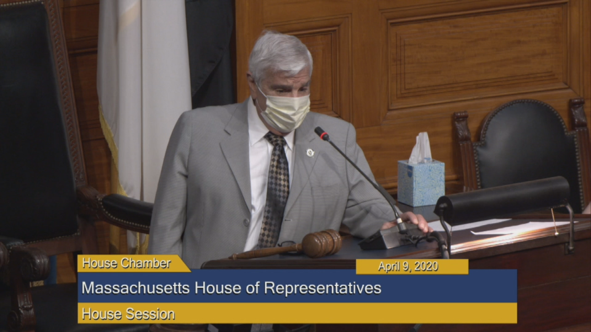 Thumbnail image for Commonwealth of Massachusetts State House.  House of Representatives Informal Session, April 9, 2020.