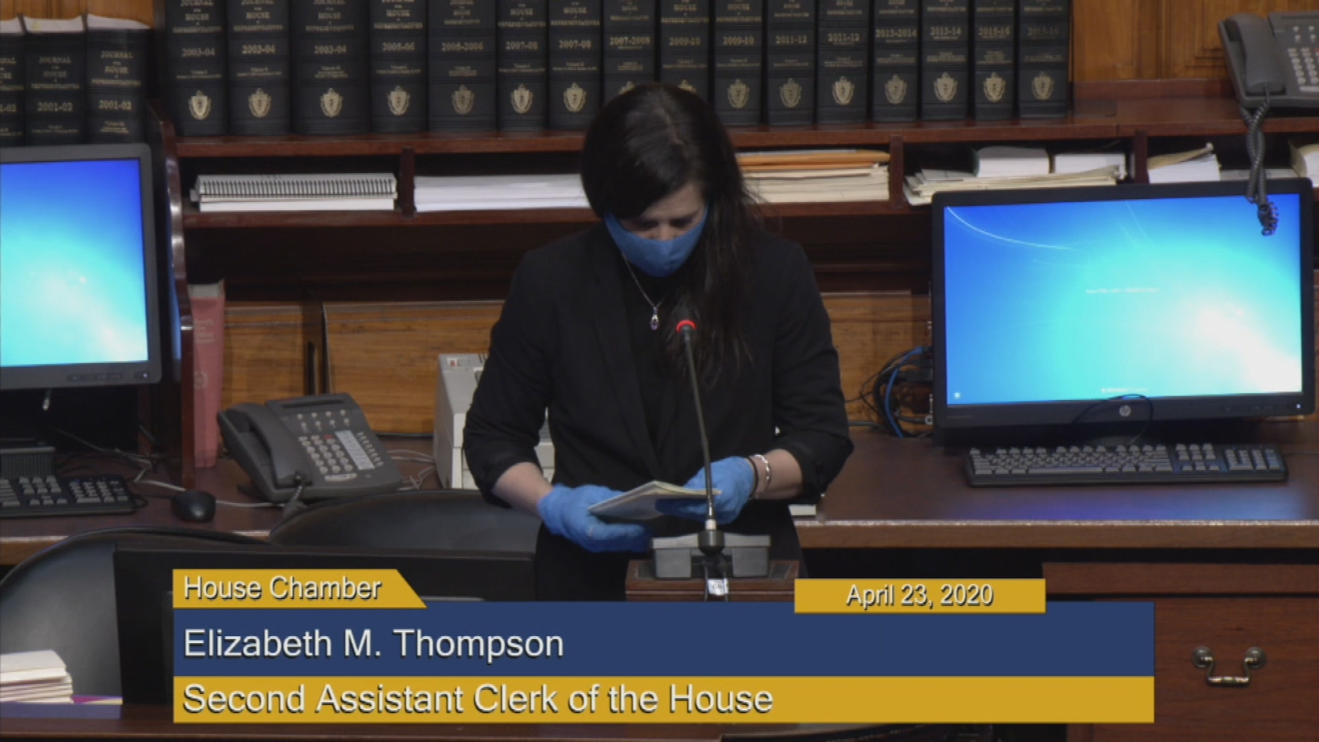 Thumbnail image for Commonwealth of Massachusetts State House.  House of Representatives Informal Session, April 23, 2020.