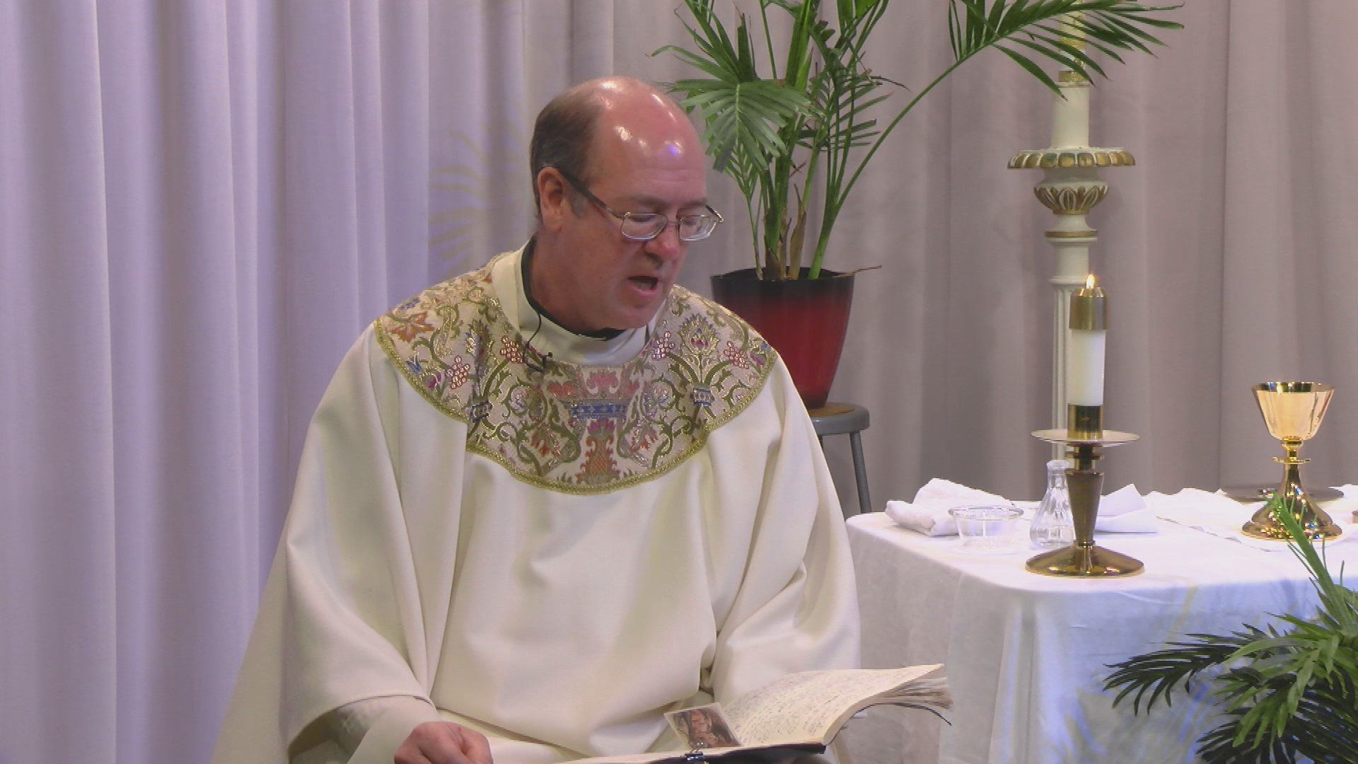 Thumbnail image for "Holy Mass," Celebrated by Monsignor John Bonzagni, Pastor, St. Ann’s, Lenox, and Father Brian McGrath, Pastor, St. Mary’s, Lee.  LIVE, from CTSB.