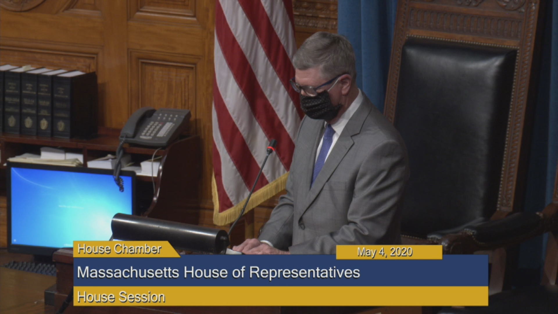 Thumbnail image for Commonwealth of Massachusetts State House.  House of Representatives Informal Session, May 4, 2020.