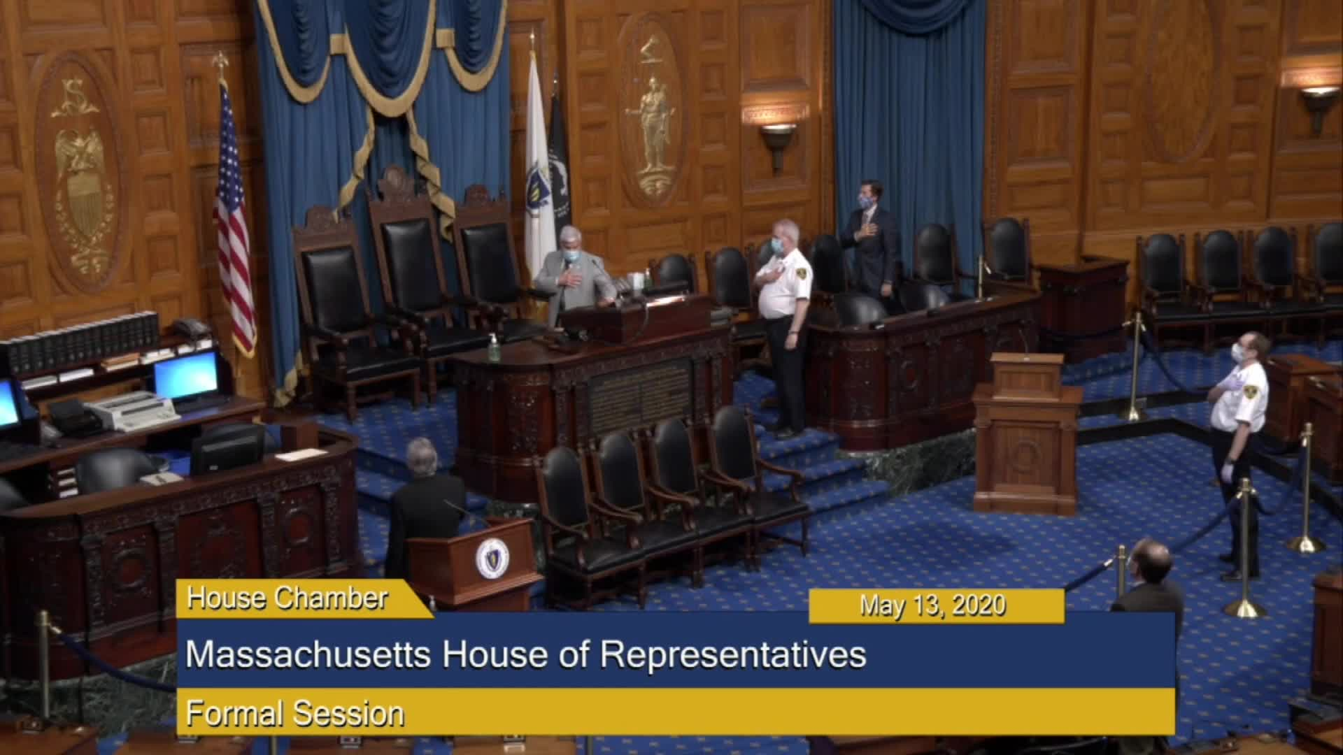 Thumbnail image for Commonwealth of Massachusetts State House.  House of Representatives Joint Session and Formal Session, May 13, 2020.