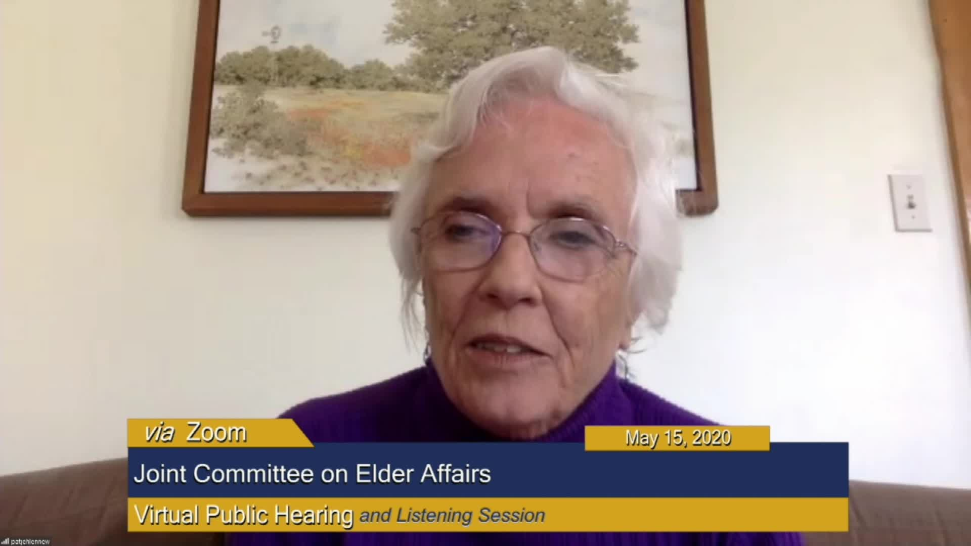 Thumbnail image for Commonwealth of Massachusetts State House.  Joint Committee on Elder Affairs, Virtual Public Hearing, May 15, 2020.