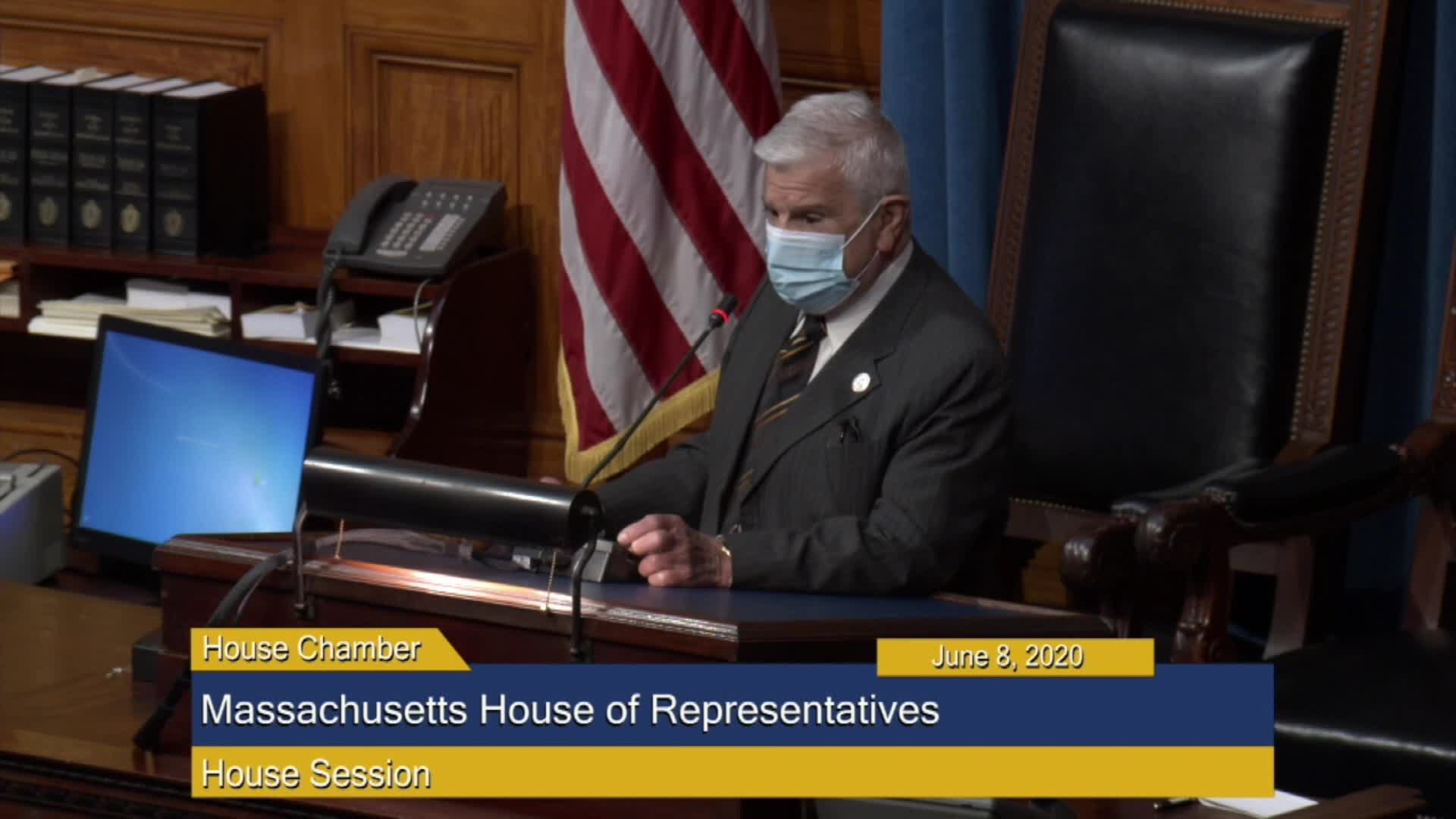 Thumbnail image for Commonwealth of Massachusetts State House.  House of Representatives, Informal Session, June 8, 2020.