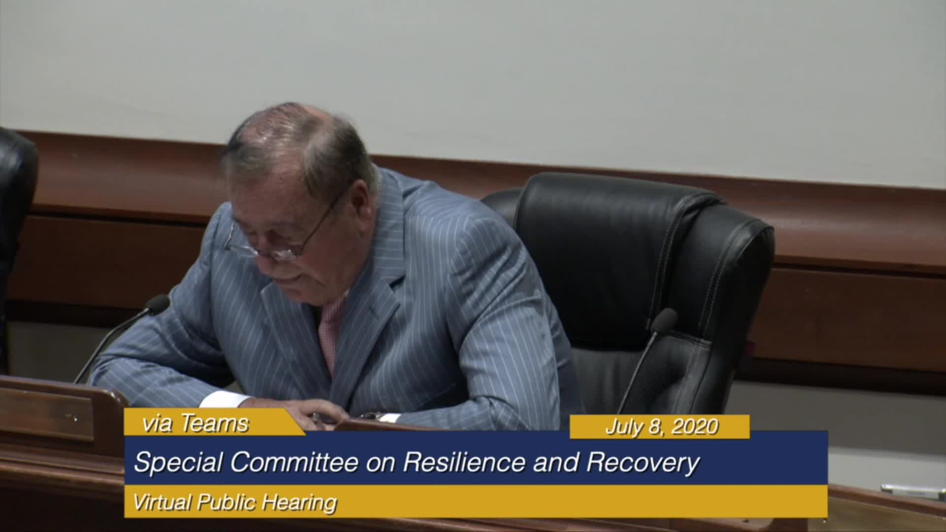 Thumbnail image for Commonwealth of Massachusetts State House.  Special Committee on Commonwealth Resilience and Recovery Hearing, July 8, 2020.