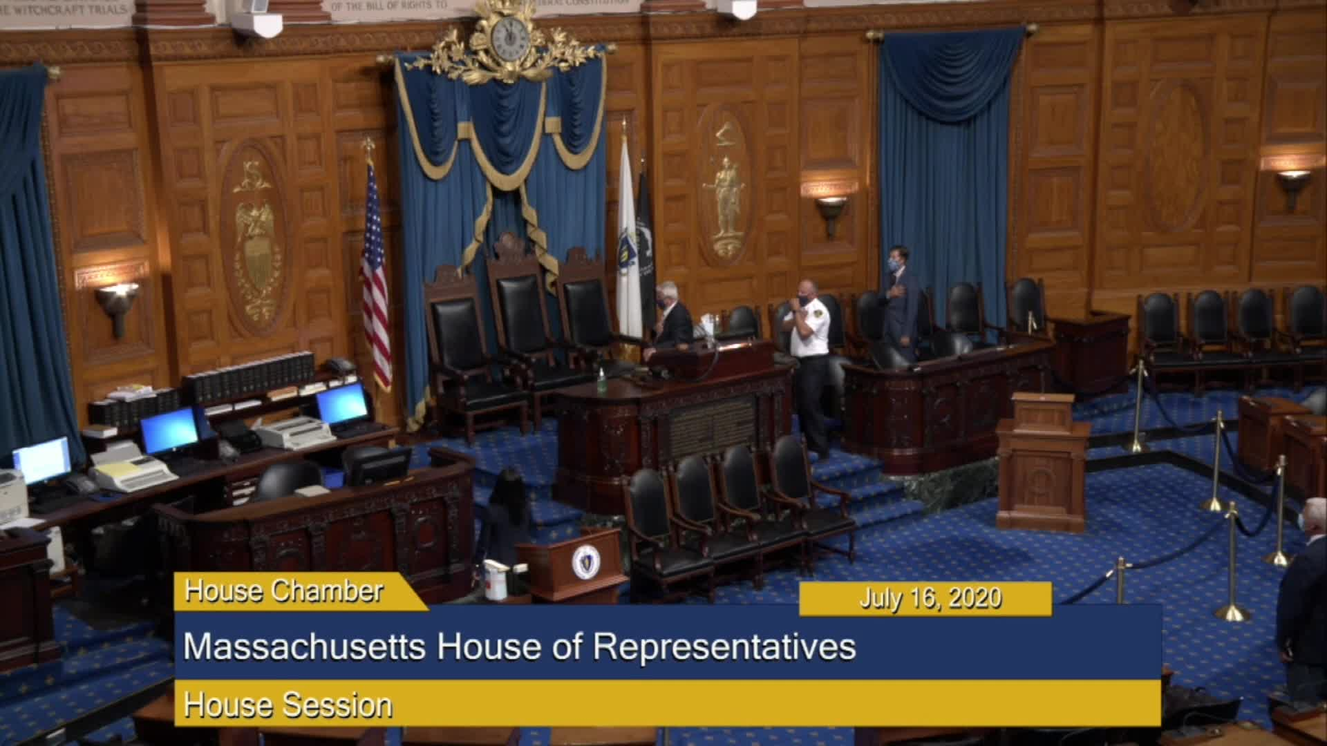 Thumbnail image for Commonwealth of Massachusetts State House.  House of Representatives, Informal Session, July 16, 2020.