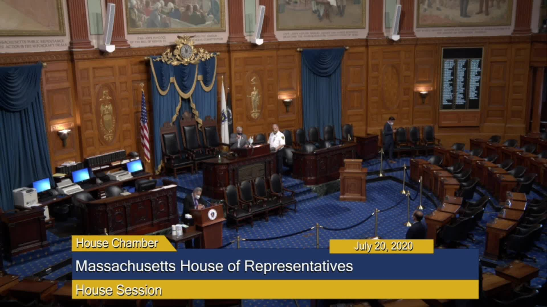 Thumbnail image for Commonwealth of Massachusetts State House.  House of Representatives, Informal Session, July 20, 2020.