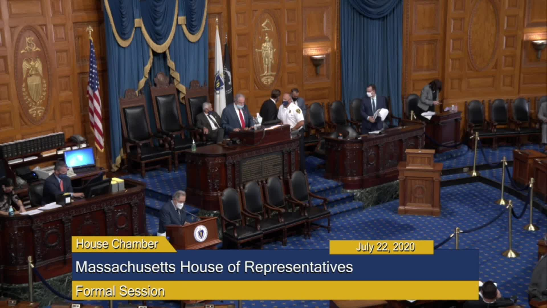 Thumbnail image for Commonwealth of Massachusetts State House.  House of Representatives, Formal Session, Part 2 of 2, July 22, 2020.