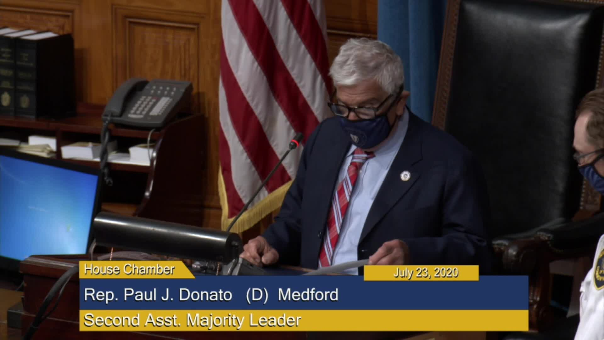 Thumbnail image for Commonwealth of Massachusetts State House.  House of Representatives, Formal Session, Part 2 of 2, July 23, 2020.
