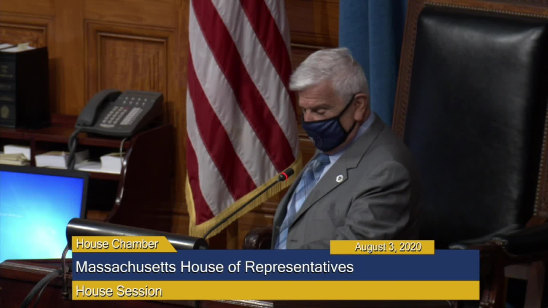 Thumbnail image for Commonwealth of Massachusetts State House.  House of Representatives, Informal Session, August 3, 2020.