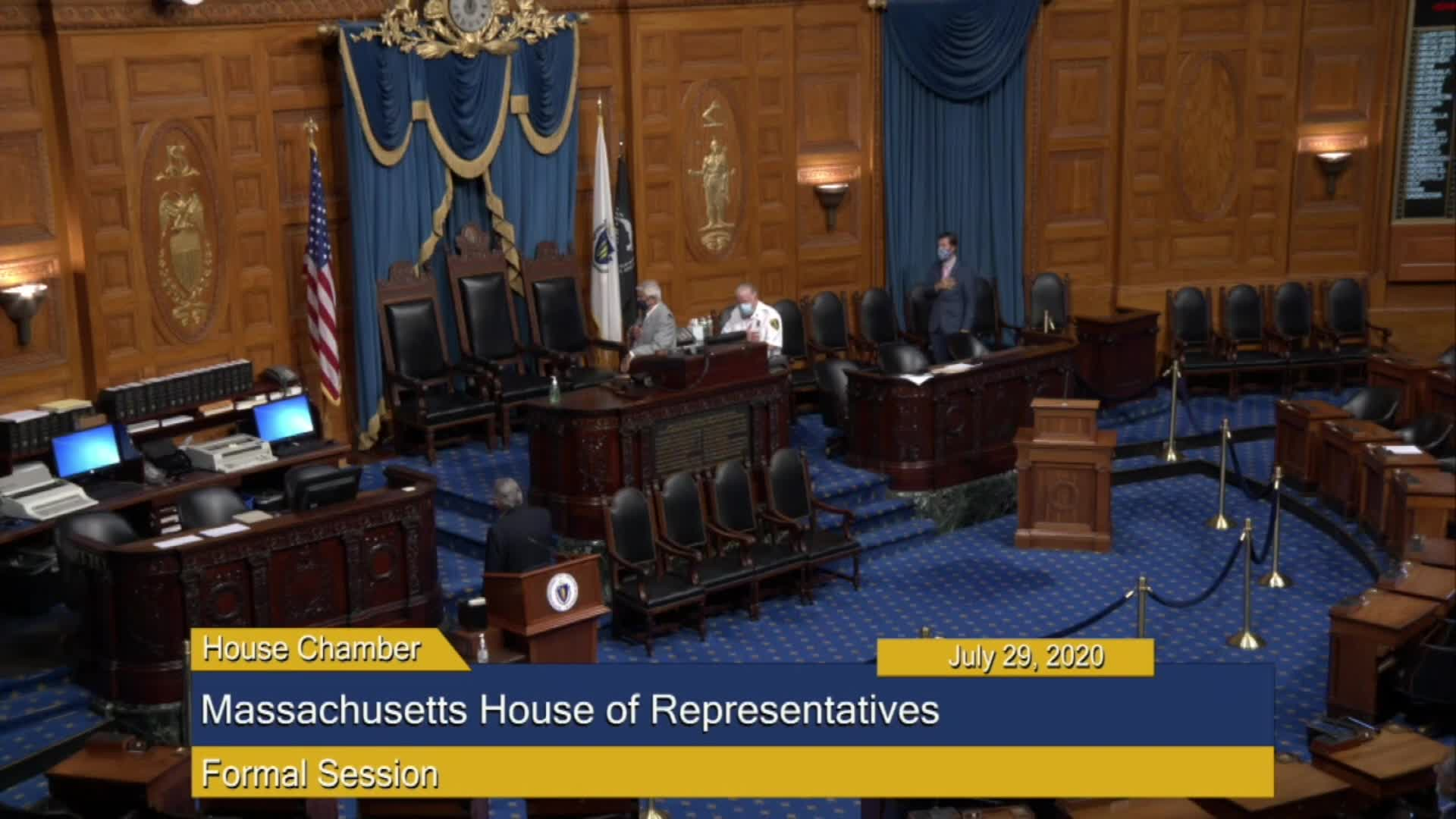 Thumbnail image for Commonwealth of Massachusetts State House.  House of Representatives, Formal Session, July 29, 2020.