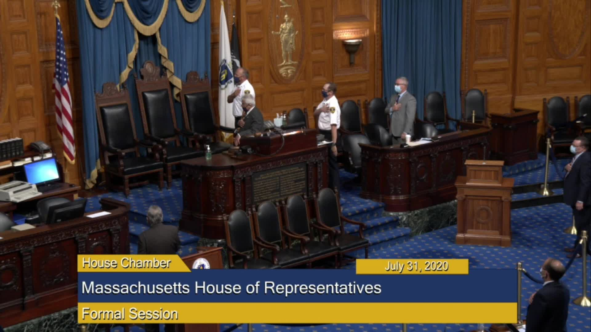 Thumbnail image for Commonwealth of Massachusetts State House.  House of Representatives, Formal Session, July 31, 2020
