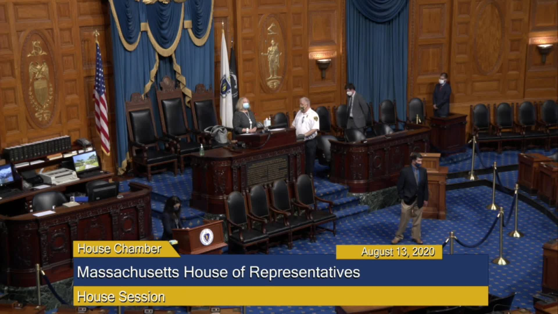 Thumbnail image for Commonwealth of Massachusetts State House.  House of Representatives, Informal Session, August 13, 2020.