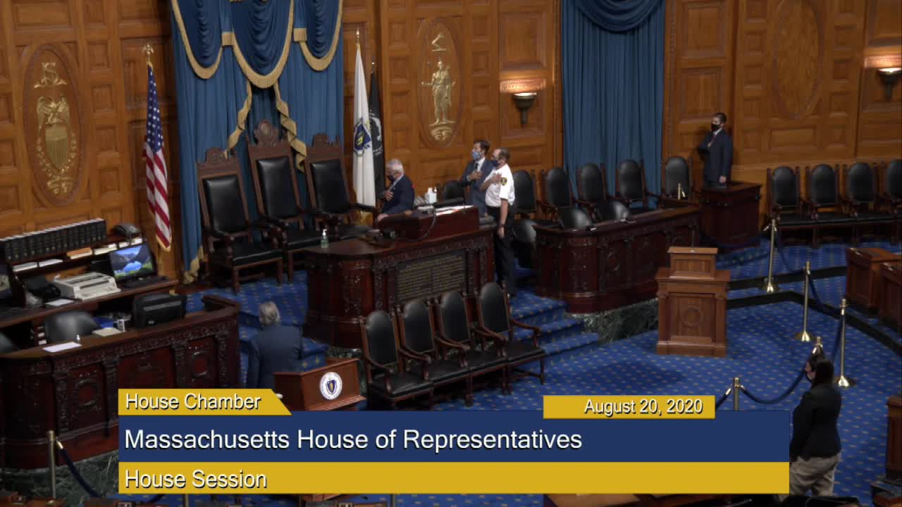Thumbnail image for Commonwealth of Massachusetts State House.  House of Representatives, Informal Session, August 20, 2020.