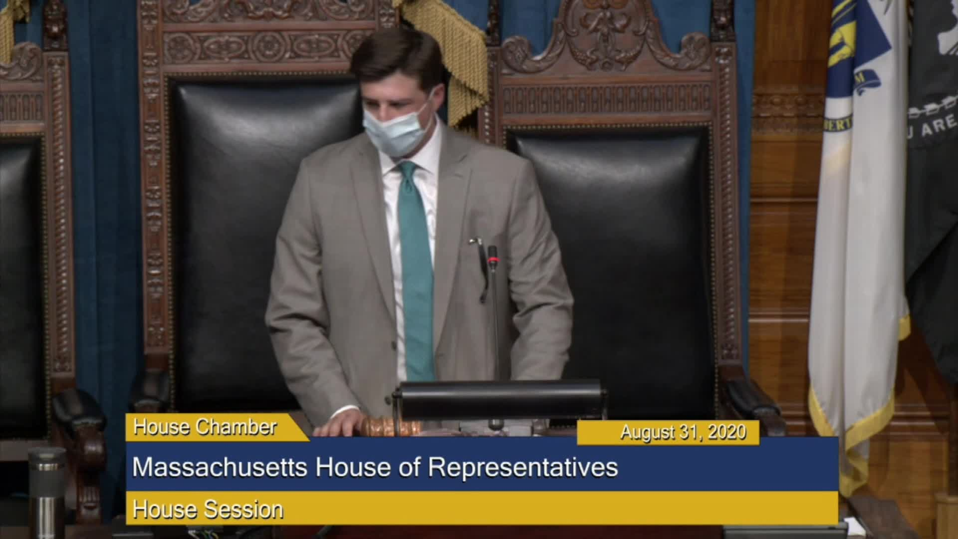 Thumbnail image for Commonwealth of Massachusetts State House.  House of Representatives, Informal Session, August 31, 2020.
