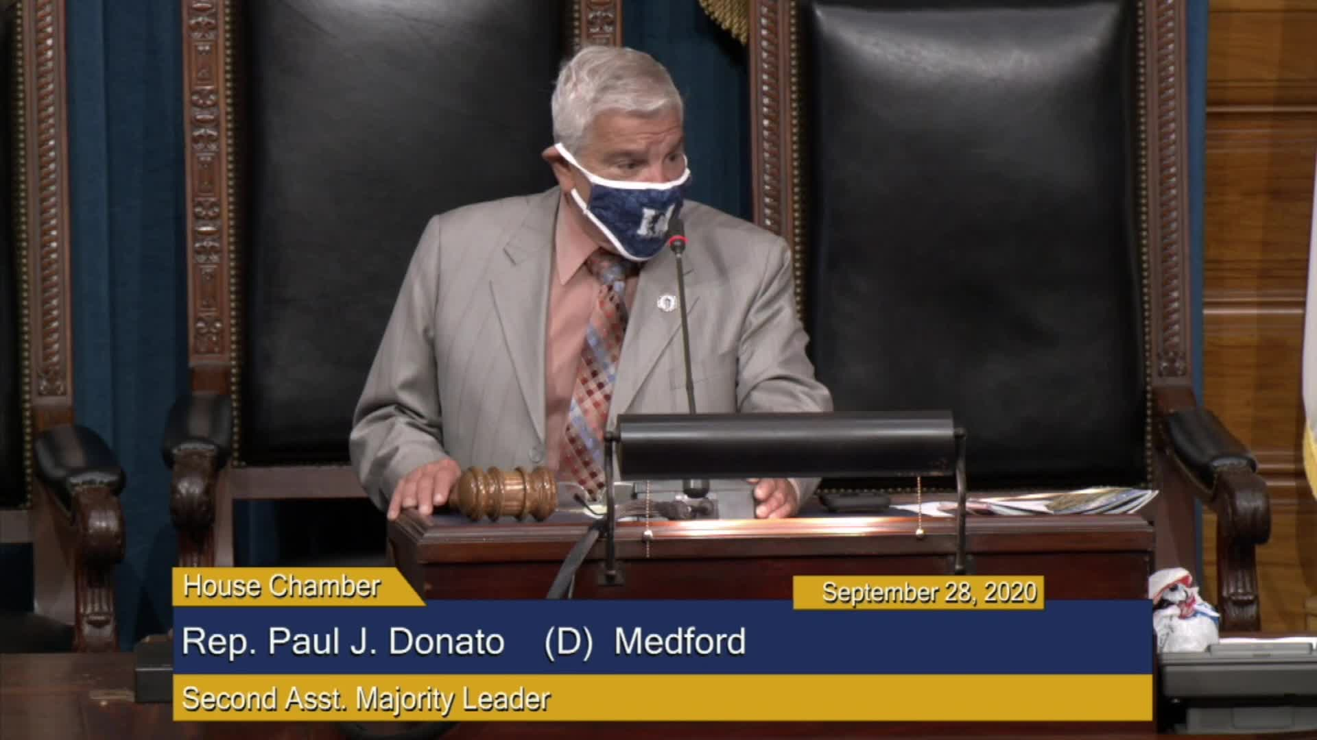 Thumbnail image for Commonwealth of Massachusetts State House.  House of Representatives, Informal Session, September 28, 2020.