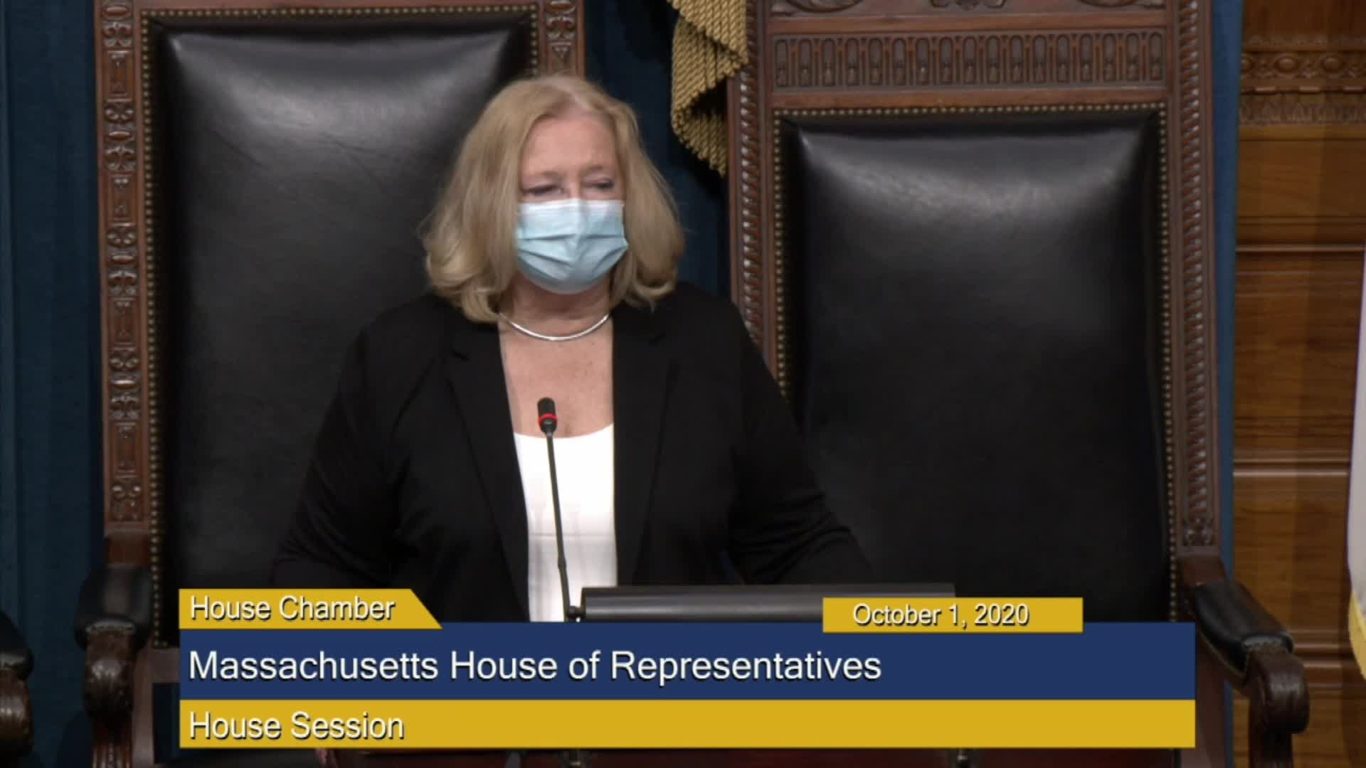Thumbnail image for Commonwealth of Massachusetts State House.  House of Representatives, Informal Session, October 1, 2020.