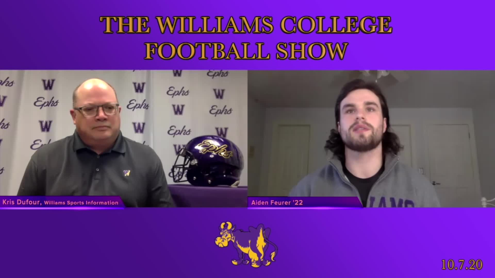 Thumbnail image for Williams College Football Show.  October 7, 2020.