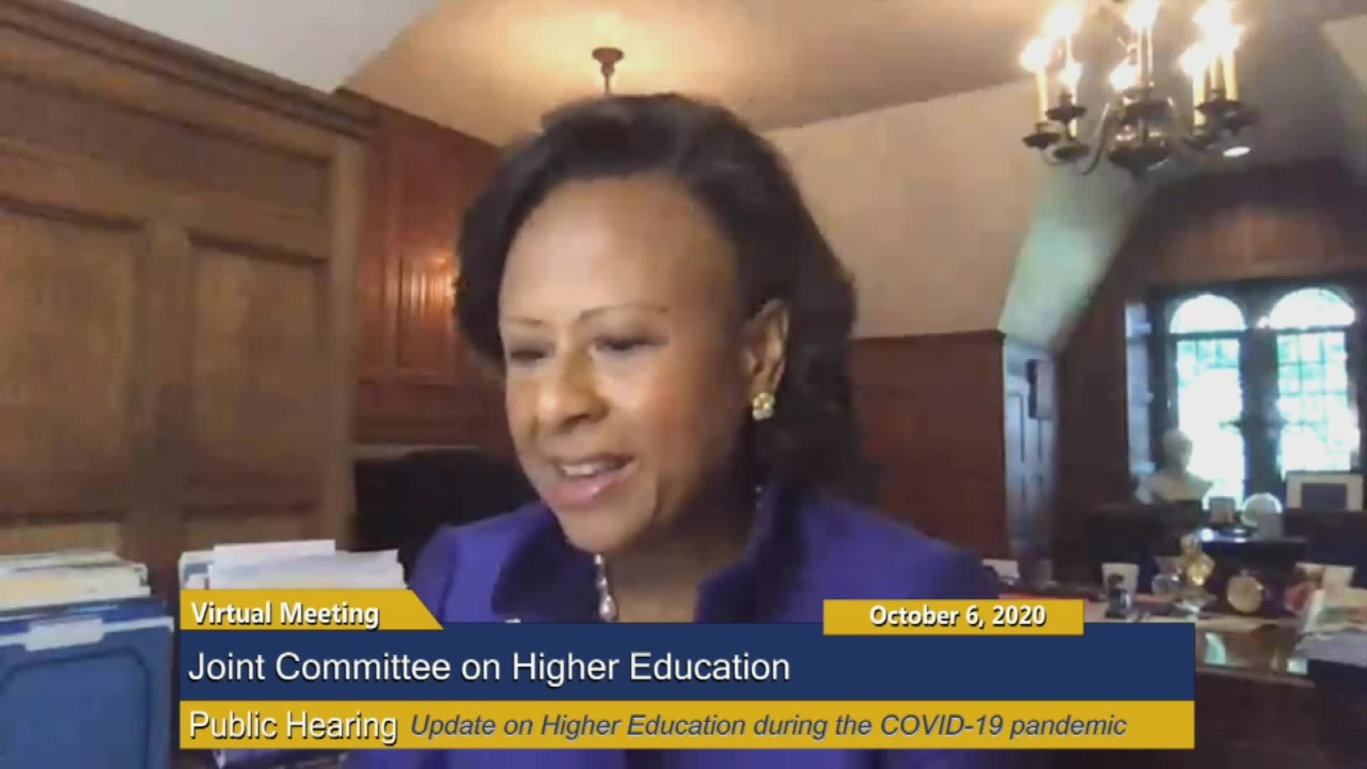 Thumbnail image for Commonwealth of Massachusetts State House.  Joint Committee on Higher Education Virtual Hearing, Part 2 of 2, October 6, 2020.