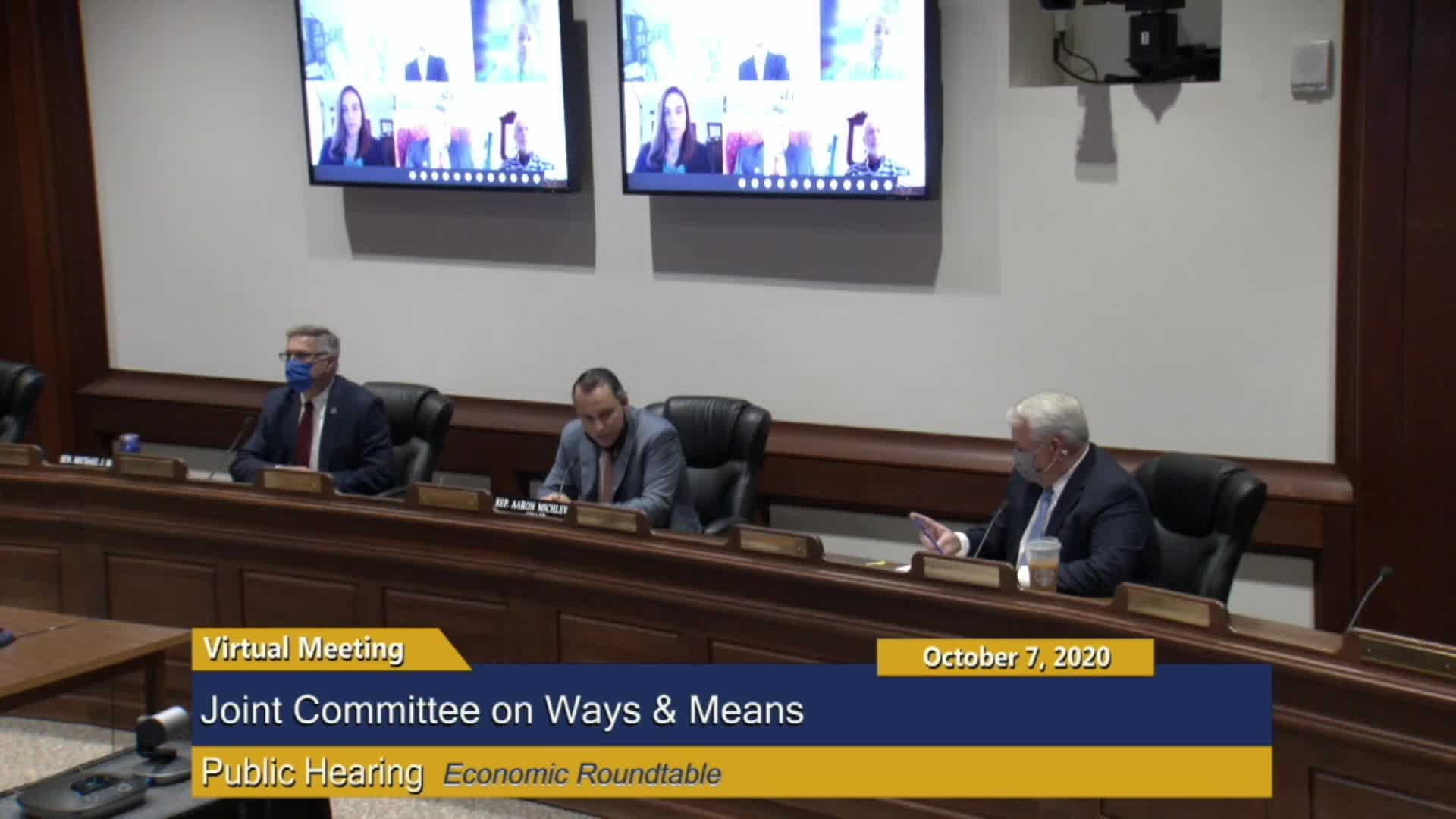 Thumbnail image for Commonwealth of Massachusetts State House.  Joint Committee on Ways & Means Virtual Roundtable, Part 1 of 2, October 7, 2020.