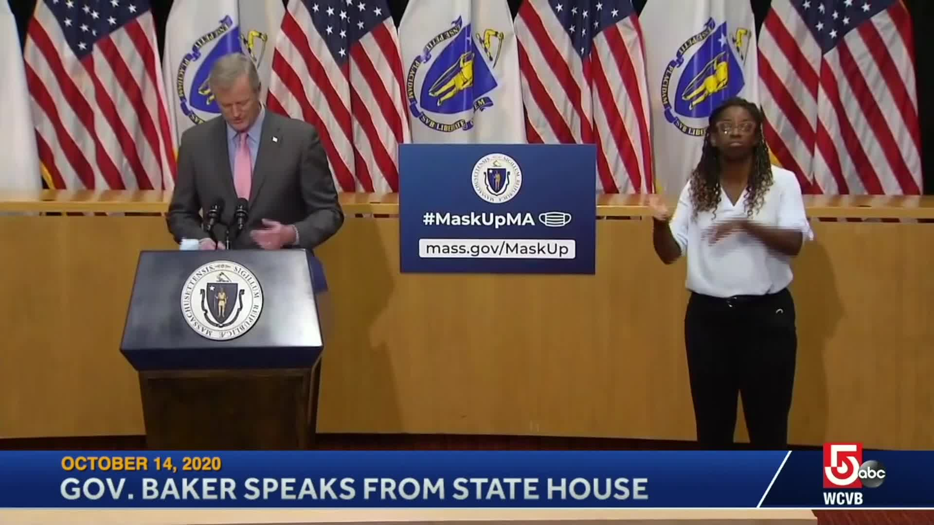 Thumbnail image for Commonwealth of Massachusetts State House.  Governor Baker COVID-19 Update: October 14, 2020.