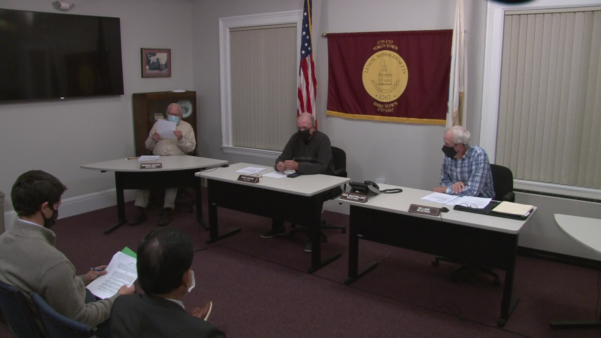 Thumbnail image for Town of Lenox Selectmen's Meeting, October 28, 2020.  LIVE, from Lenox Town Hall.