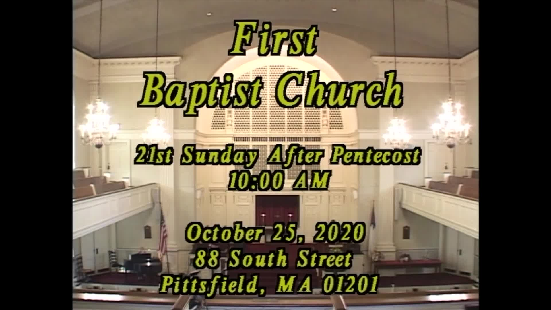 Thumbnail image for First Baptist Church of Pittsfield.  March 28, 2021.