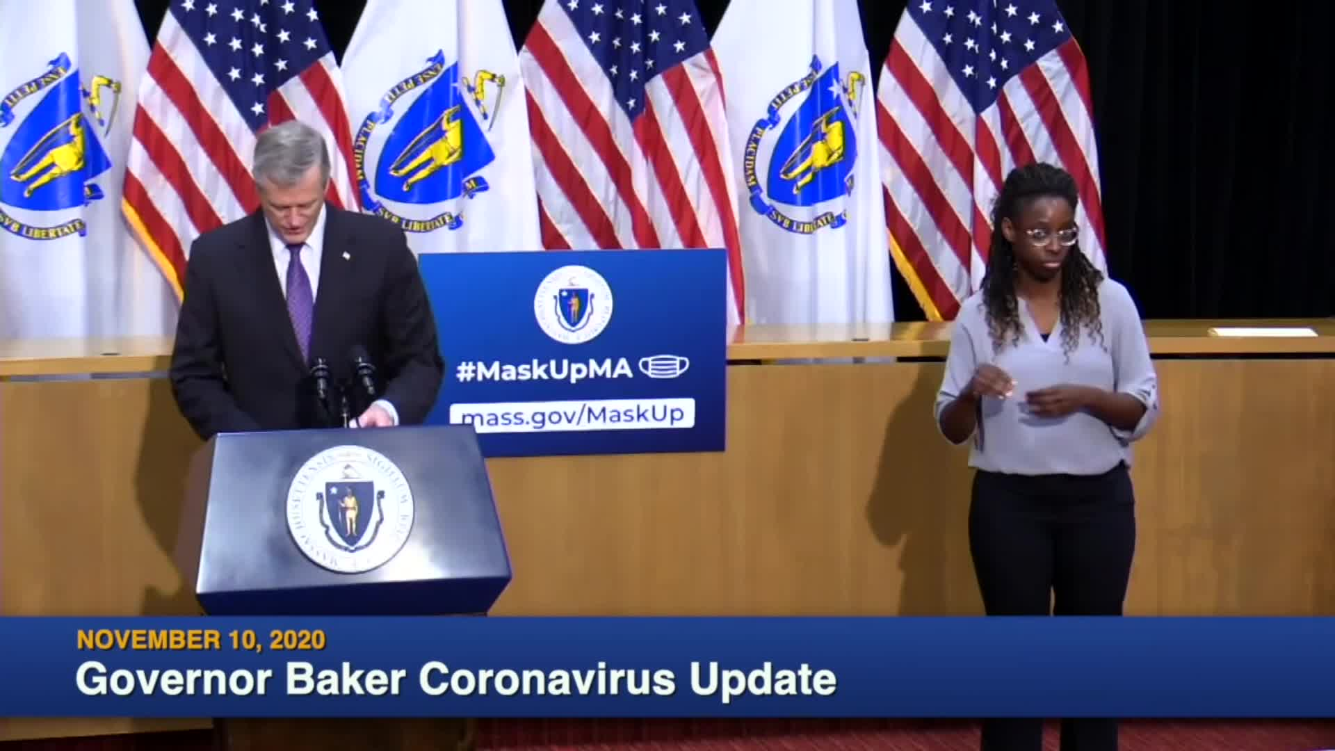 Thumbnail image for Commonwealth of Massachusetts State House.  Governor Baker COVID-19 Update: November 10, 2020.