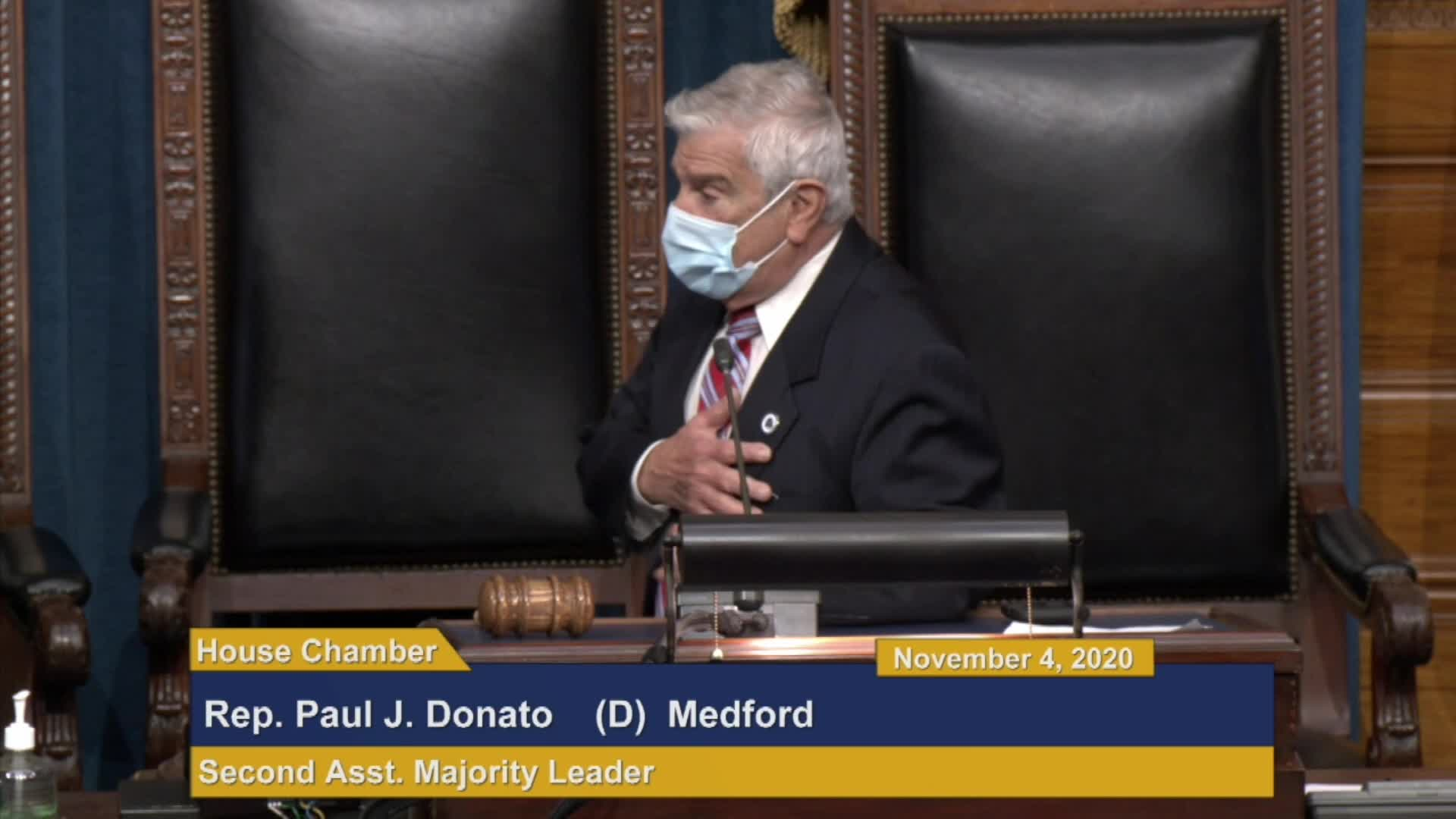 Thumbnail image for Commonwealth of Massachusetts State House.  House of Representatives, Informal Session, November 4, 2020.