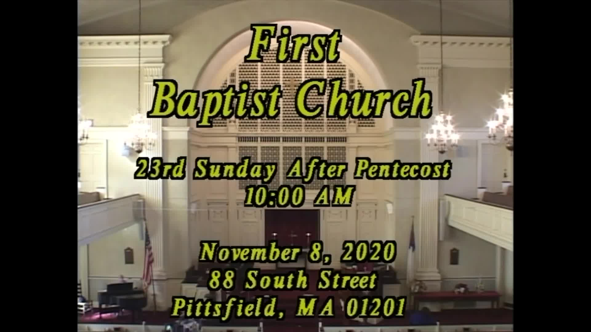 Thumbnail image for First Baptist Church of Pittsfield.  November 8, 2020.