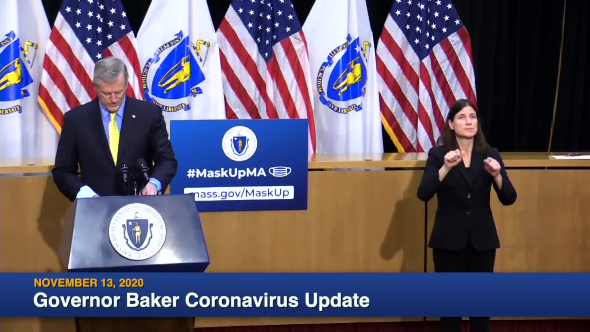 Thumbnail image for Commonwealth of Massachusetts State House.  Governor Baker COVID-19 Update: November 13, 2020.