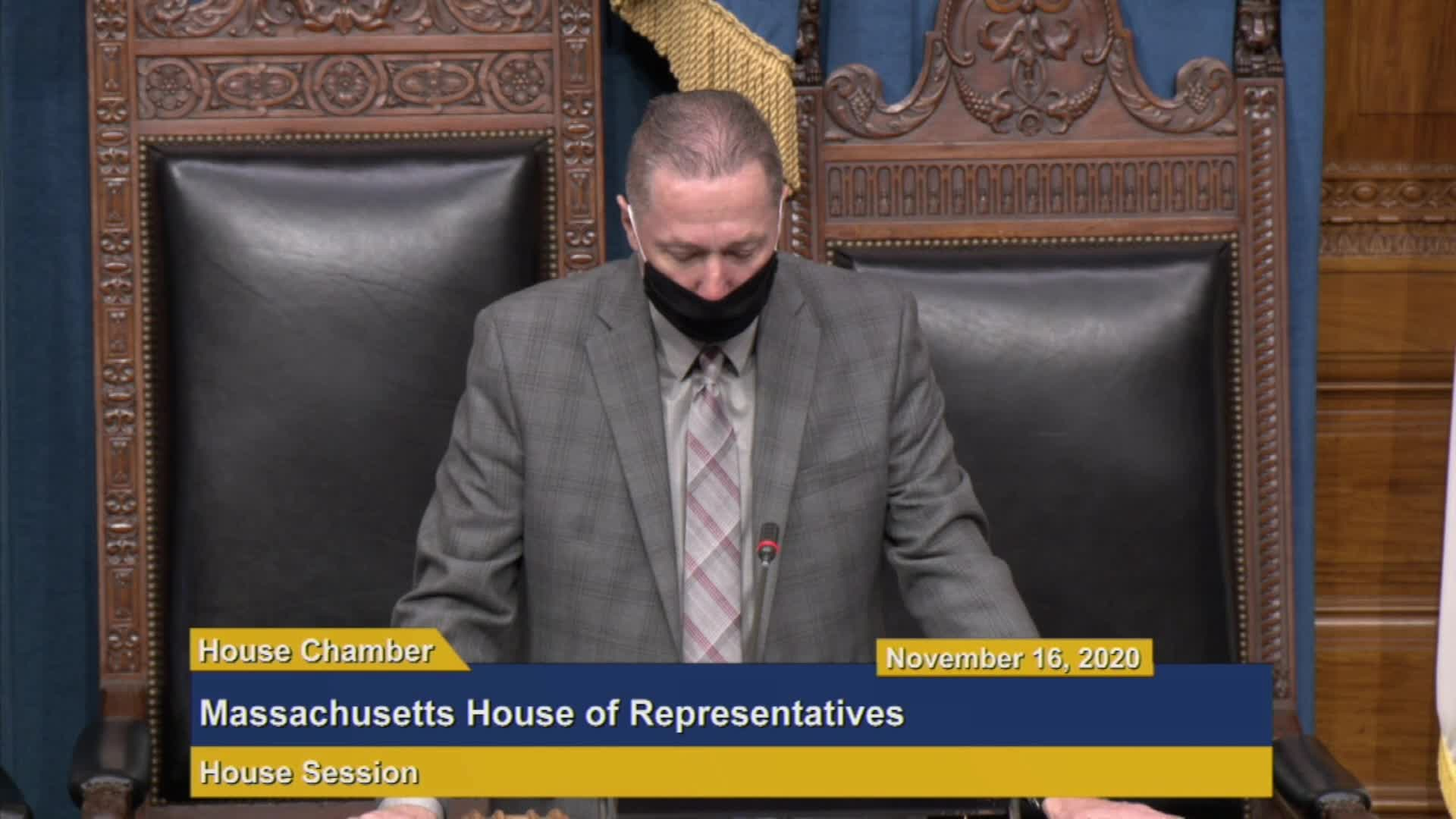 Thumbnail image for Commonwealth of Massachusetts State House.  House of Representatives, Informal Session, November 16, 2020.