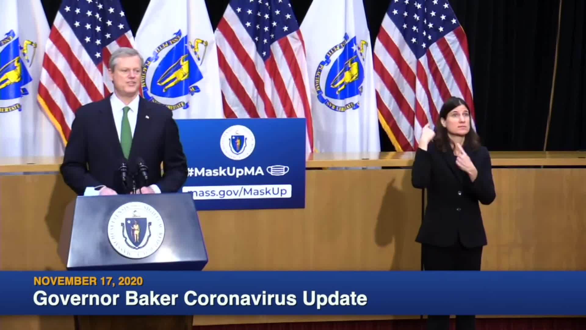 Thumbnail image for Commonwealth of Massachusetts State House.  Governor Baker COVID-19 Update: November 17, 2020.