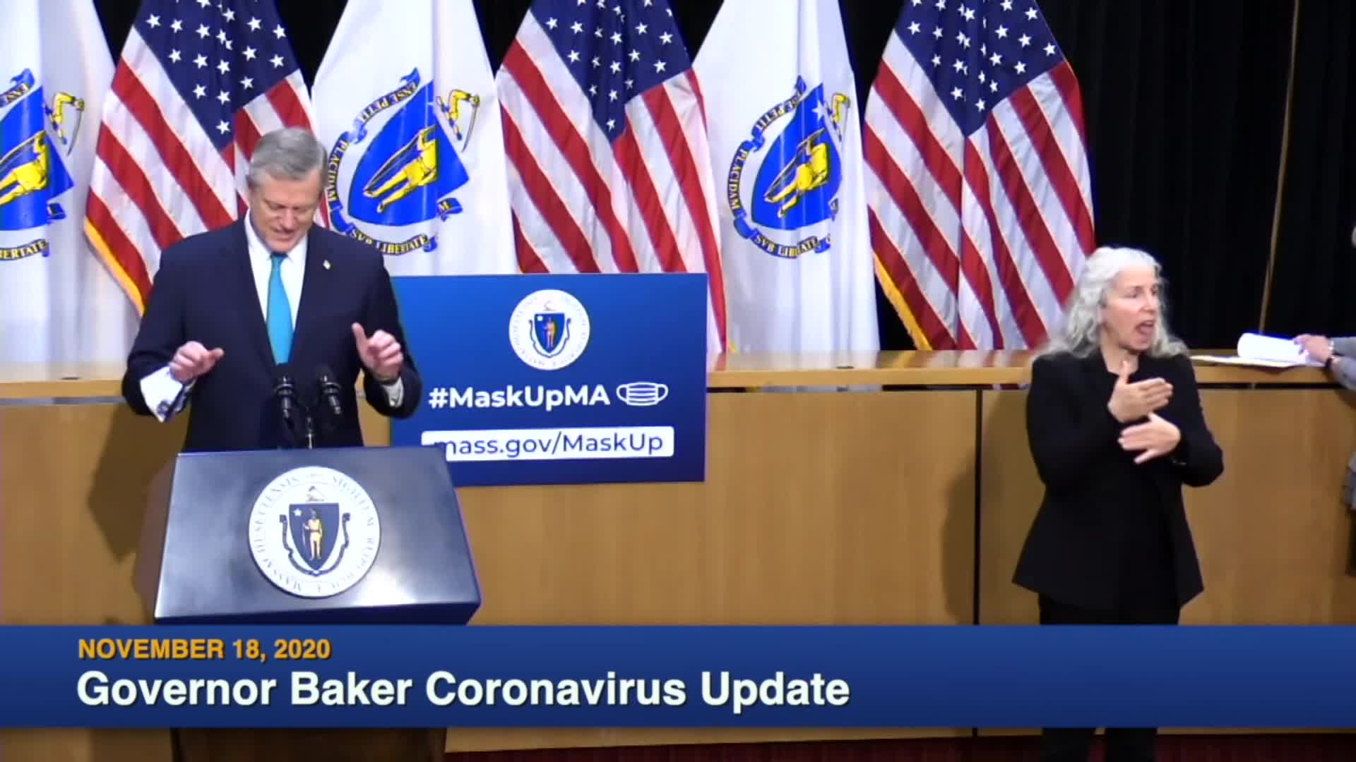 Thumbnail image for Commonwealth of Massachusetts State House.  Governor Baker COVID-19 Update: November 18, 2020.