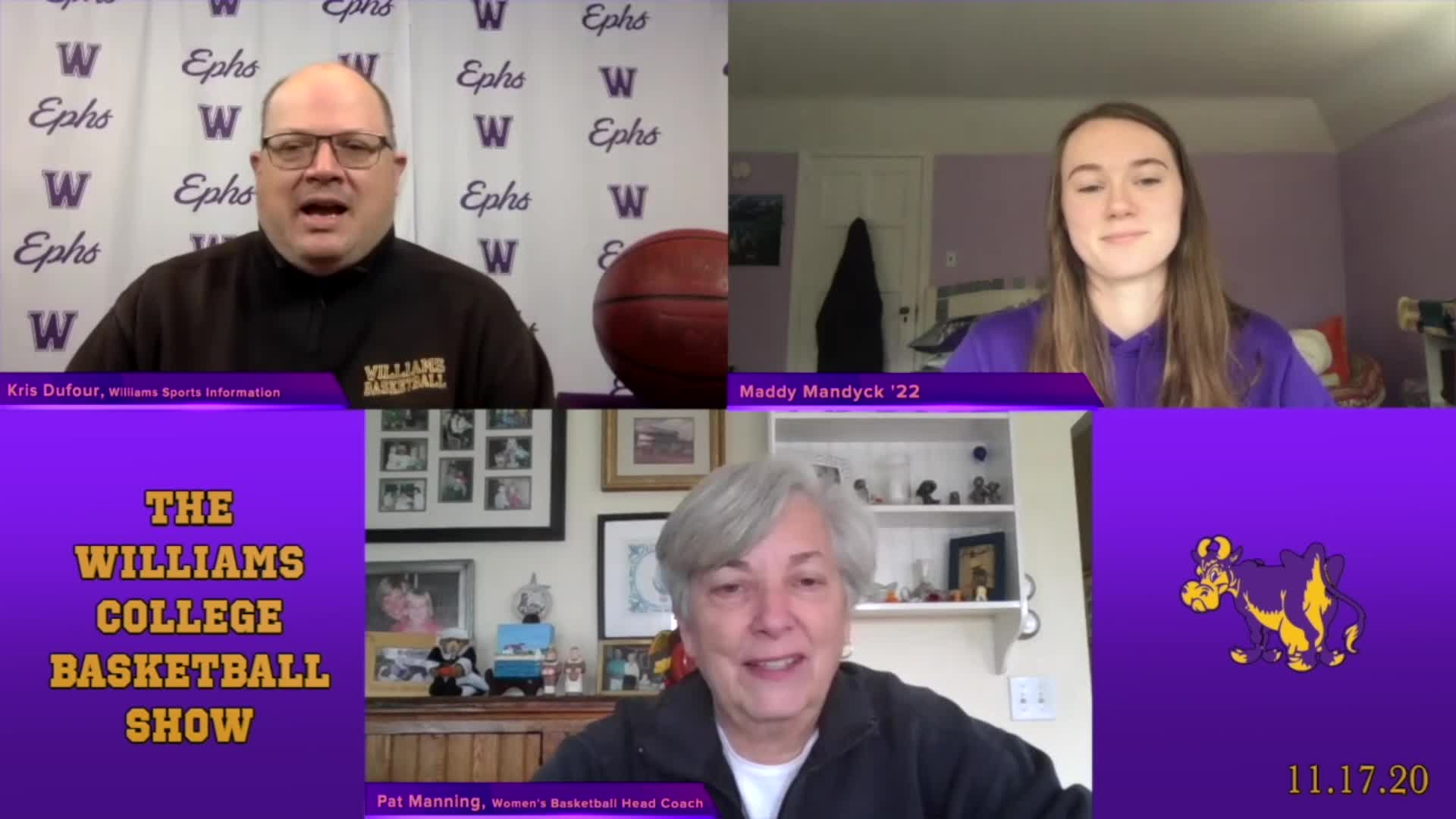 Thumbnail image for Williams College Basketball Show.  November 17, 2020.