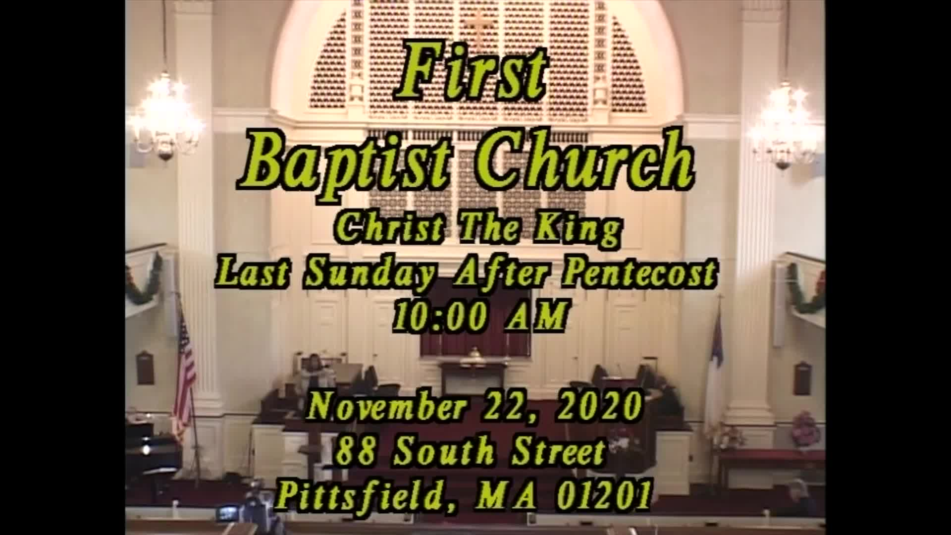 Thumbnail image for First Baptist Church of Pittsfield.  November 22, 2020.