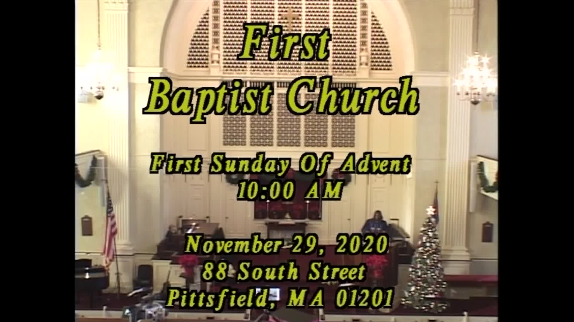 Thumbnail image for First Baptist Church of Pittsfield.  November 29, 2020.