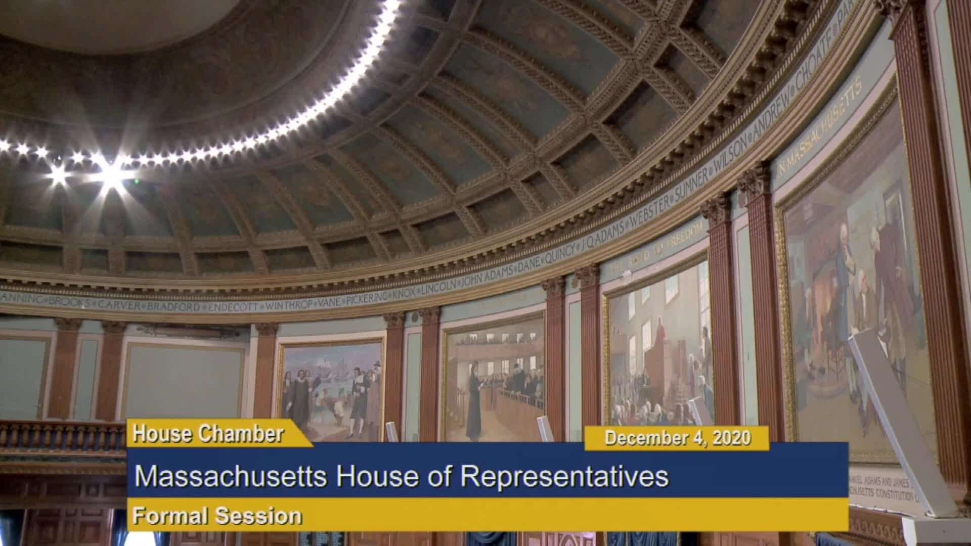 Thumbnail image for Commonwealth of Massachusetts State House.  House of Representatives, Formal Session, December 4, 2020.