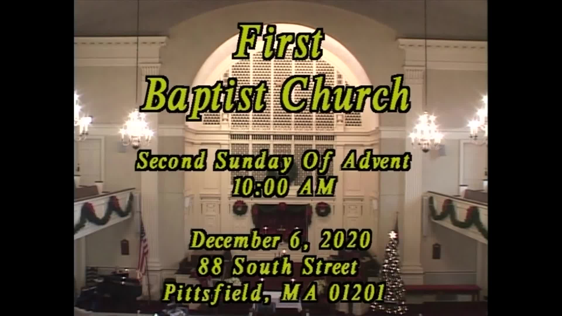 Thumbnail image for First Baptist Church of Pittsfield.  December 6, 2020.