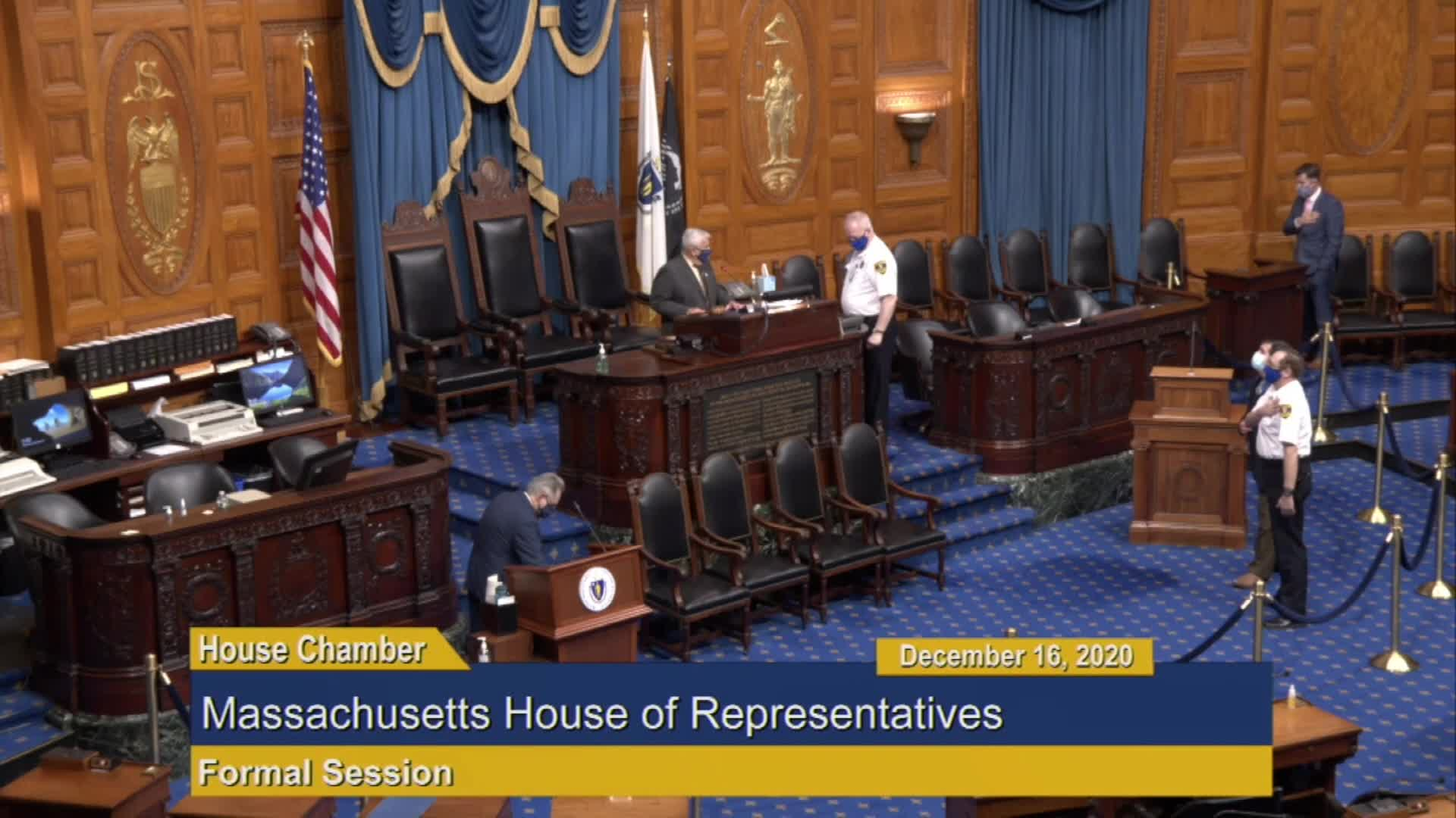 Thumbnail image for Commonwealth of Massachusetts State House.  House of Representatives and Senate Joint Session, followed by House of Representatives Formal Session, December 16, 2020.