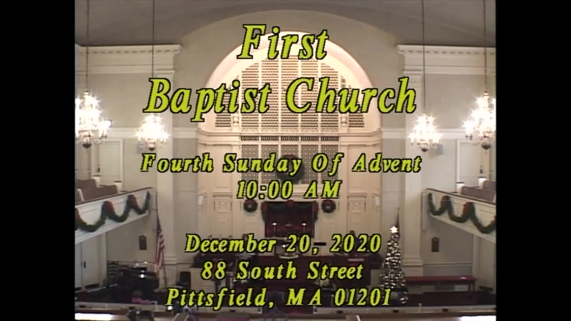 Thumbnail image for First Baptist Church of Pittsfield.  December 20, 2020.