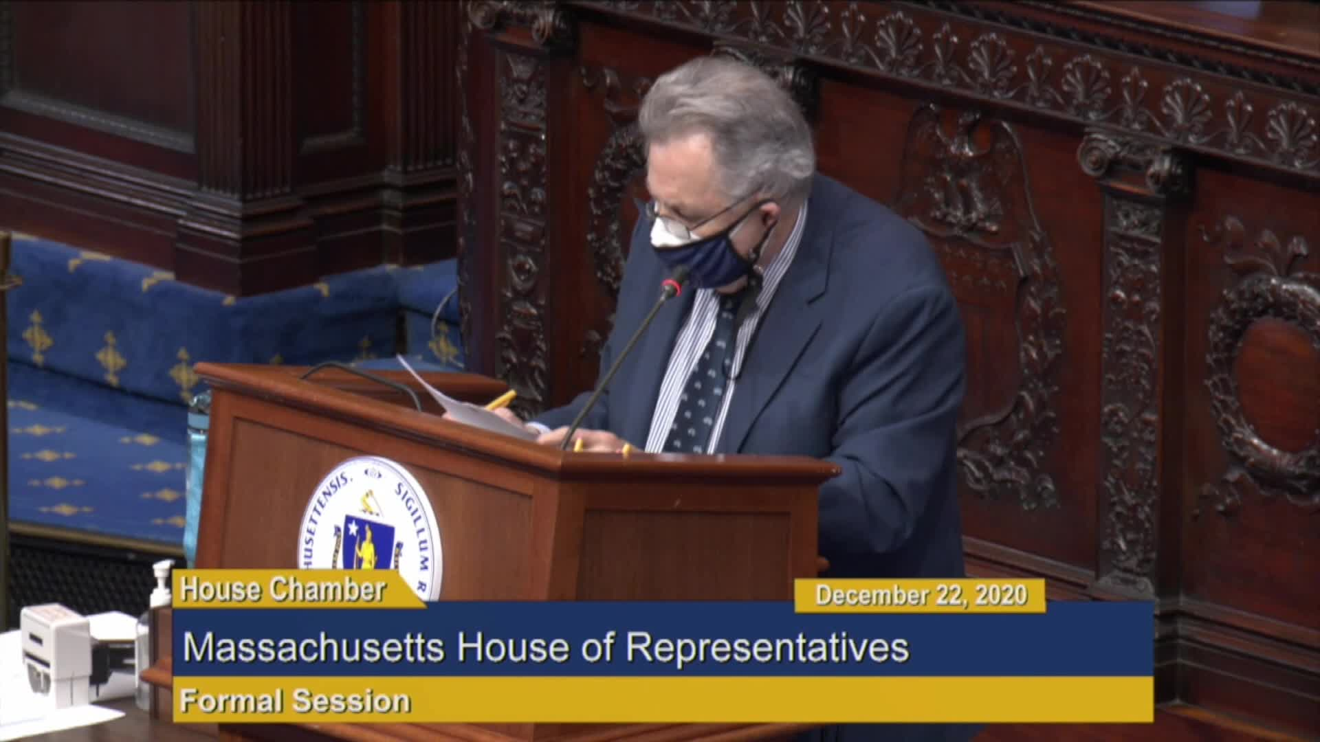 Thumbnail image for Commonwealth of Massachusetts State House.  House of Representatives, Formal Session, Part 2 of 3, December 22, 2020.
